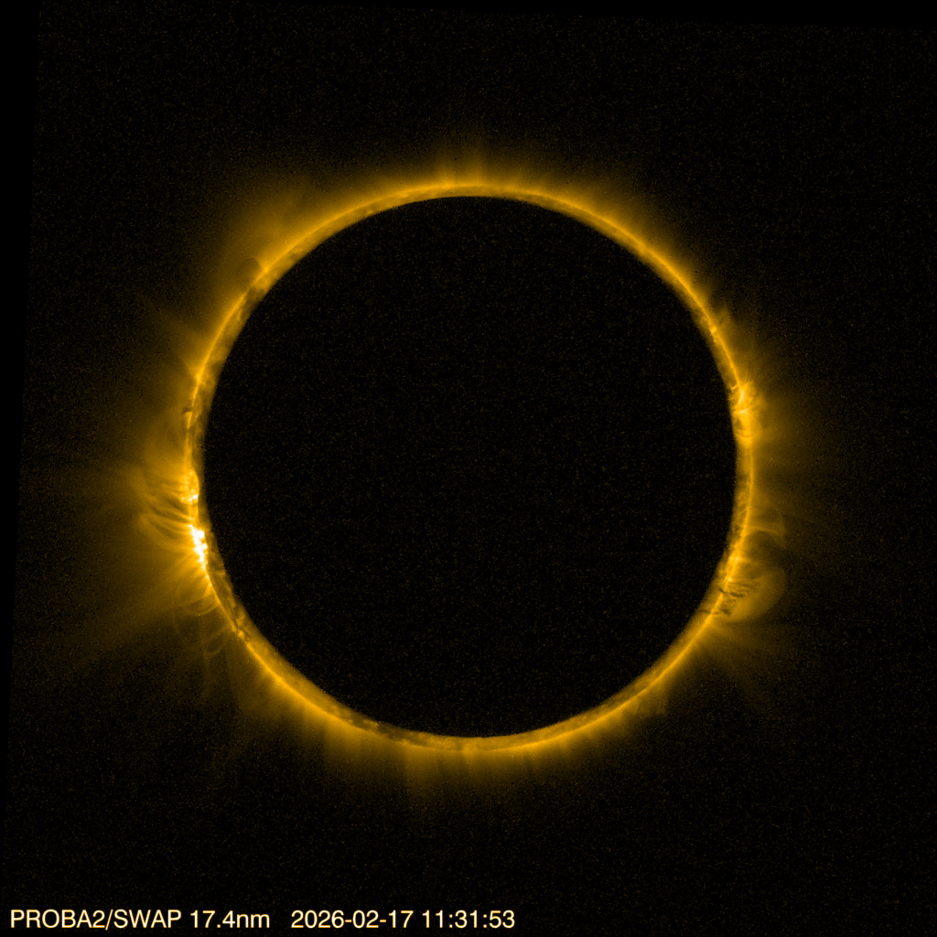 Proba-2's view from Earth orbit of an annular solar eclipse
