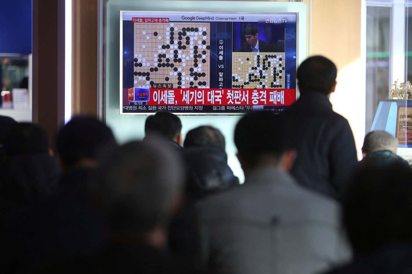AlphaGo’s victory braodcast on TVIm Hun-jung/Yonhap/AP Photo via Getty Images