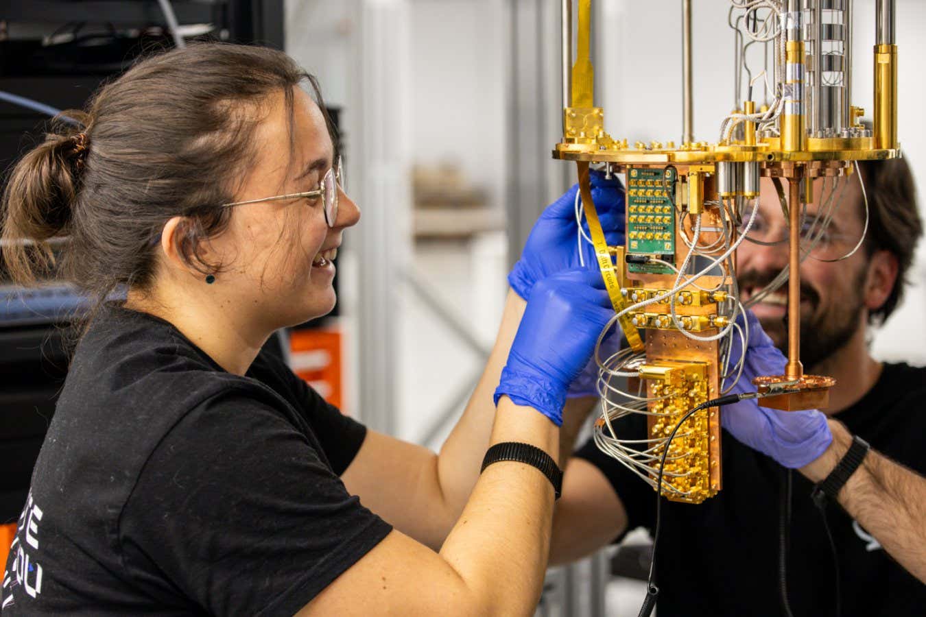 SEI_290080416 Two engineers work on one of Qilimanjaro’s quantum computersQilimanjaro