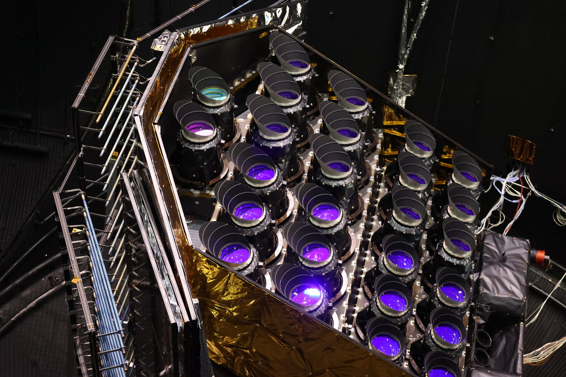 Close-up of Plato’s cameras