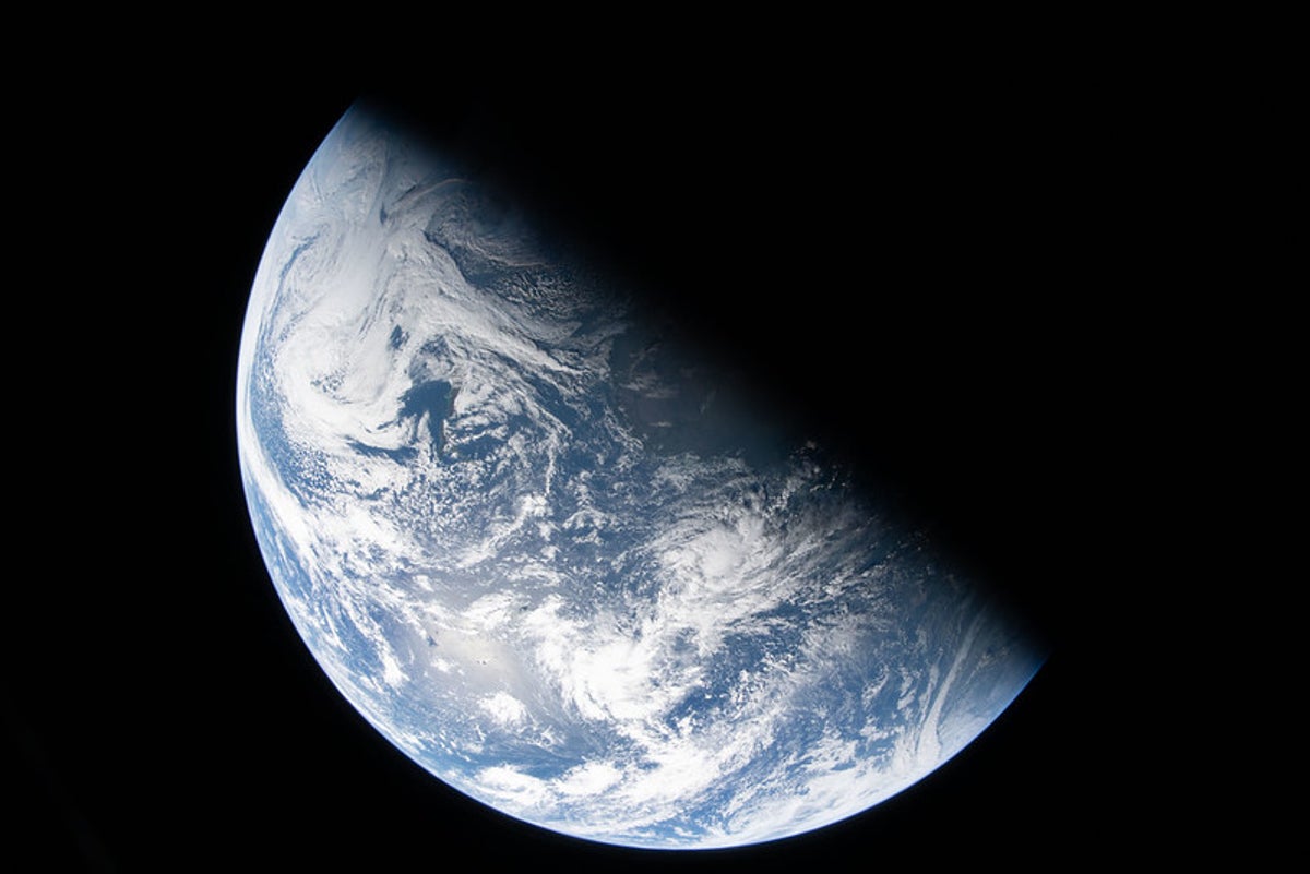 A view of Earth taken by NASA astronaut and Artemis II commander Reid Wiseman from the Orion spac...