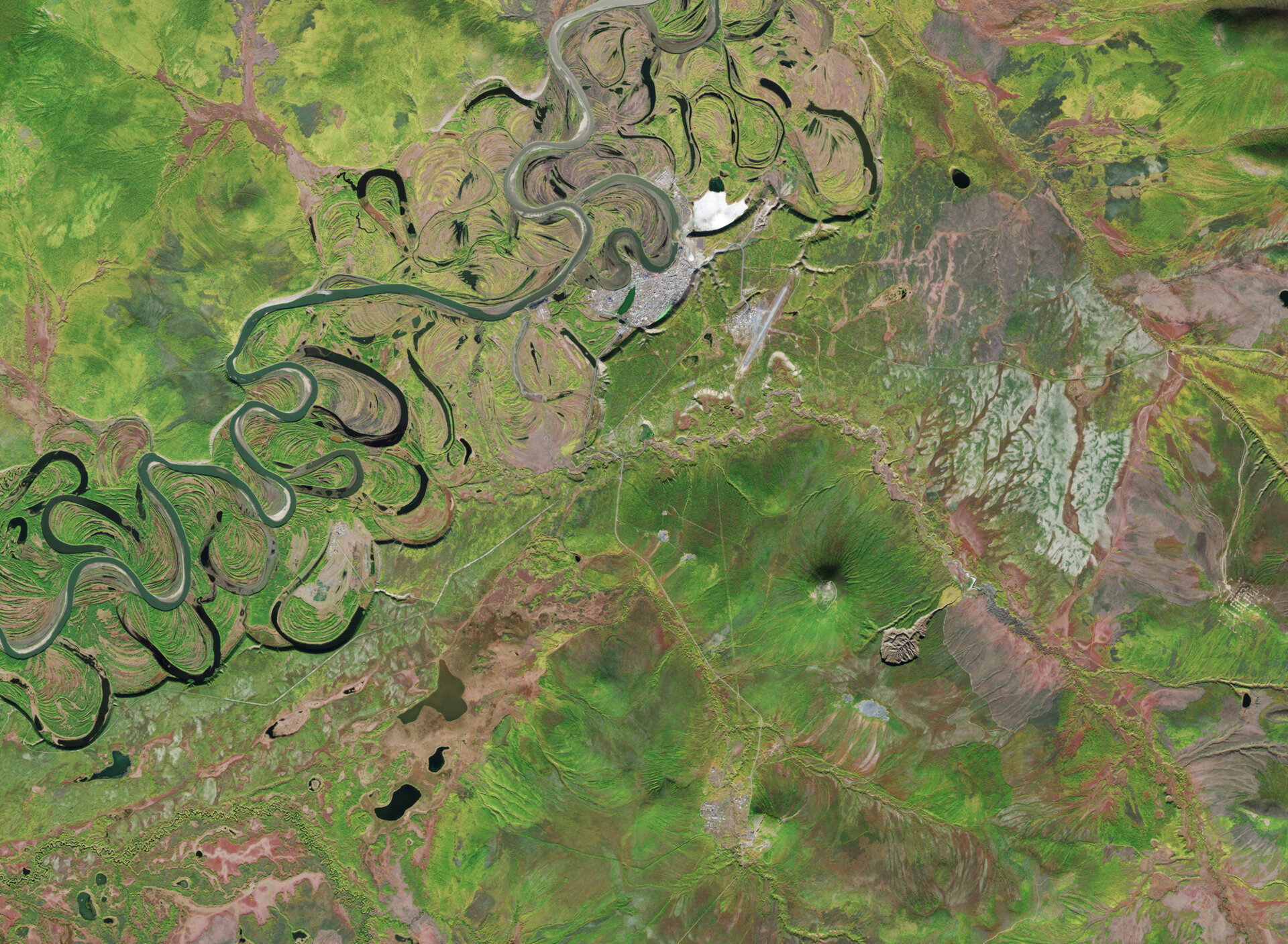Earth_from_Space_Batagaika_Crater_pillars Earth from Space: Batagaika Crater