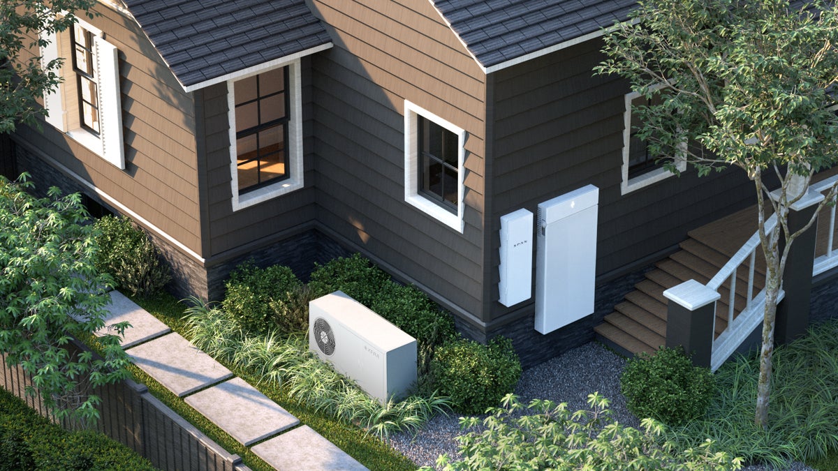 Span-XFRA-mini-data-center-on-a-house Span’s XFRA unit, shown here in a company rendering, would sit outside a home near existing ele...