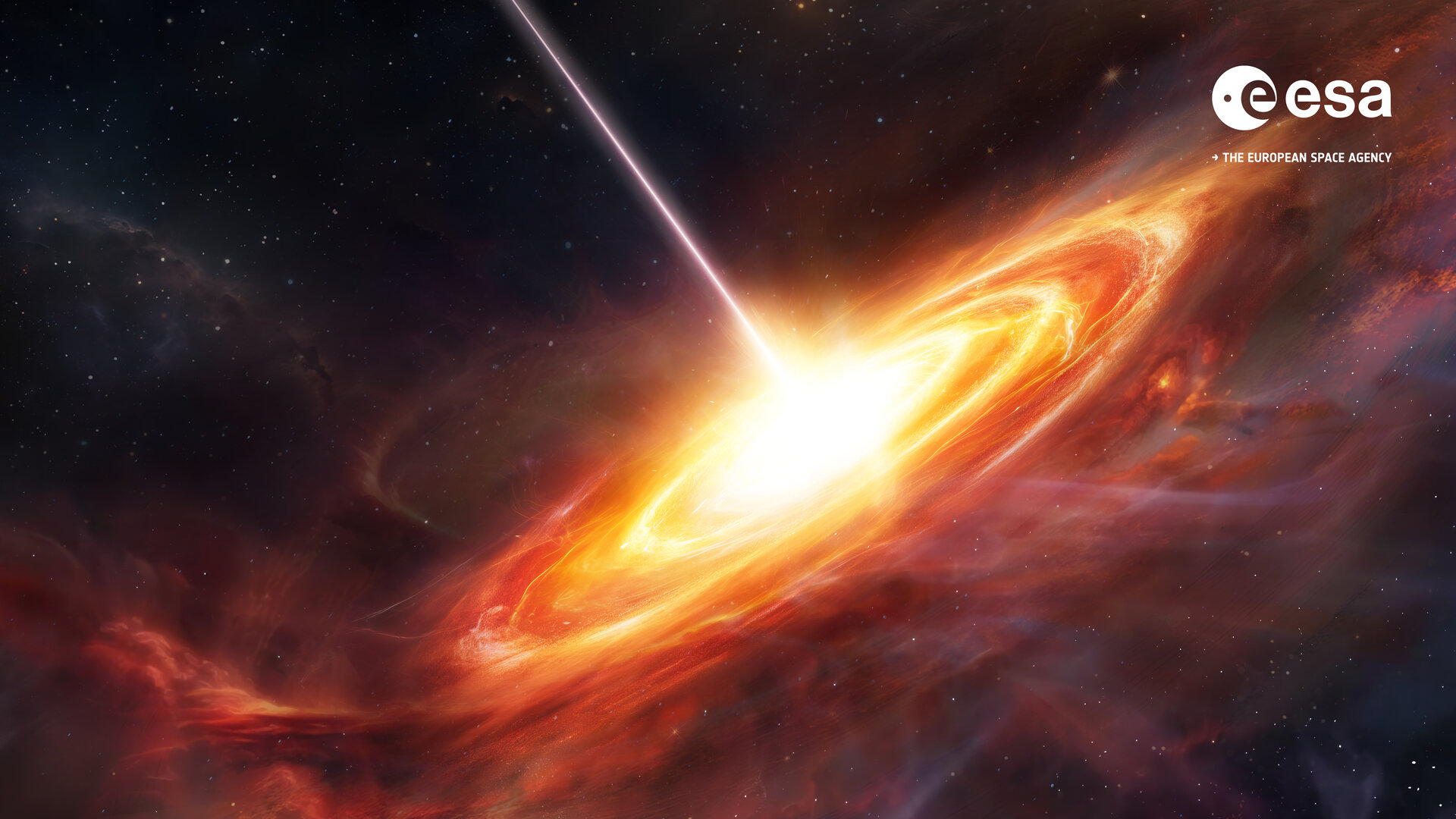 Artist_s_concept_of_an_ancient_quasar_pillars Euclid discovers the most ancient quasar in the Universe