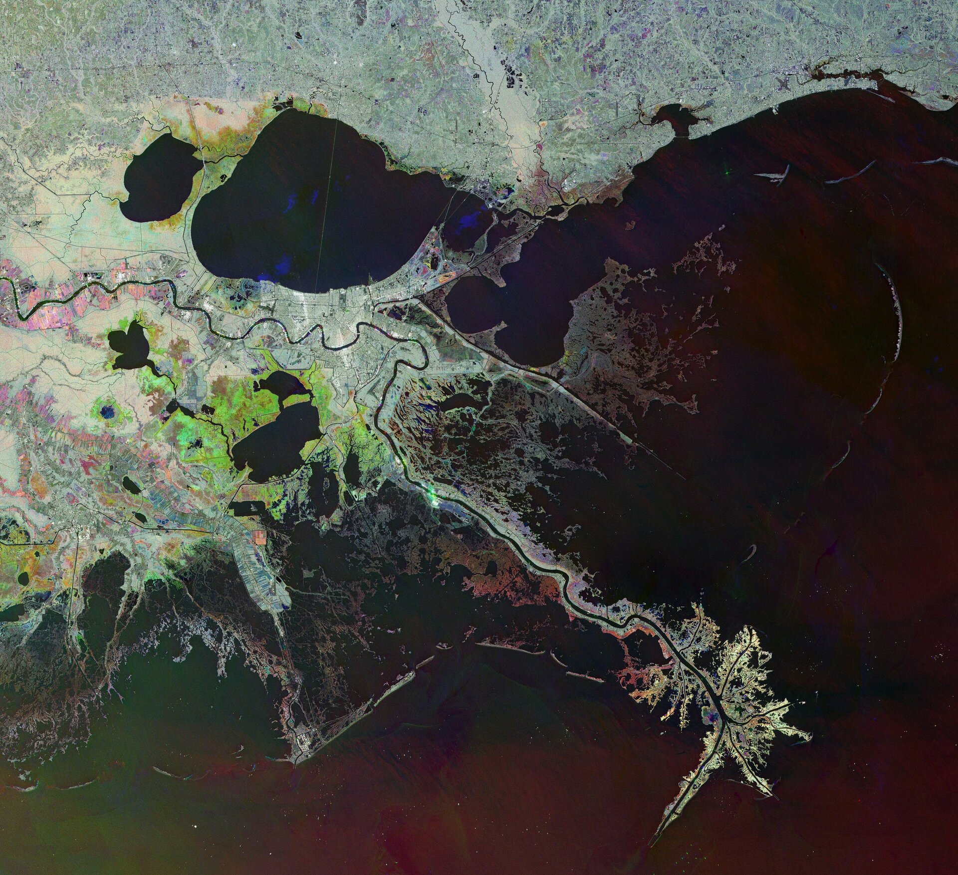 Earth_from_Space_New_Orleans_and_the_mighty_Mississippi_pillars Earth from Space: New Orleans and the mighty Mississippi