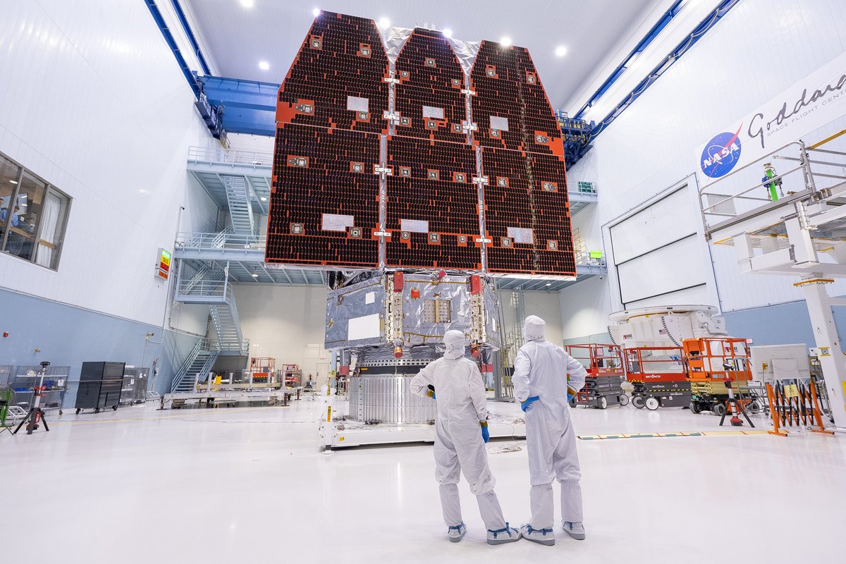 54963584610_1c8abab8e0_k In a clean room at at NASA’s Goddard Space Flight Center, technicians view the Goddard-built $4...