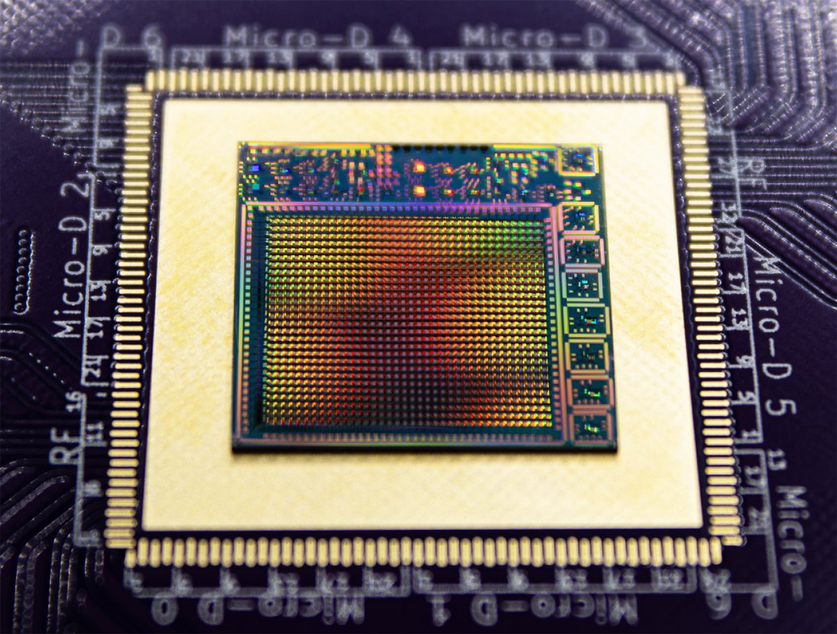 The superconducting chip used for the fusion plasma experiments. A neuromorphic neural network me...