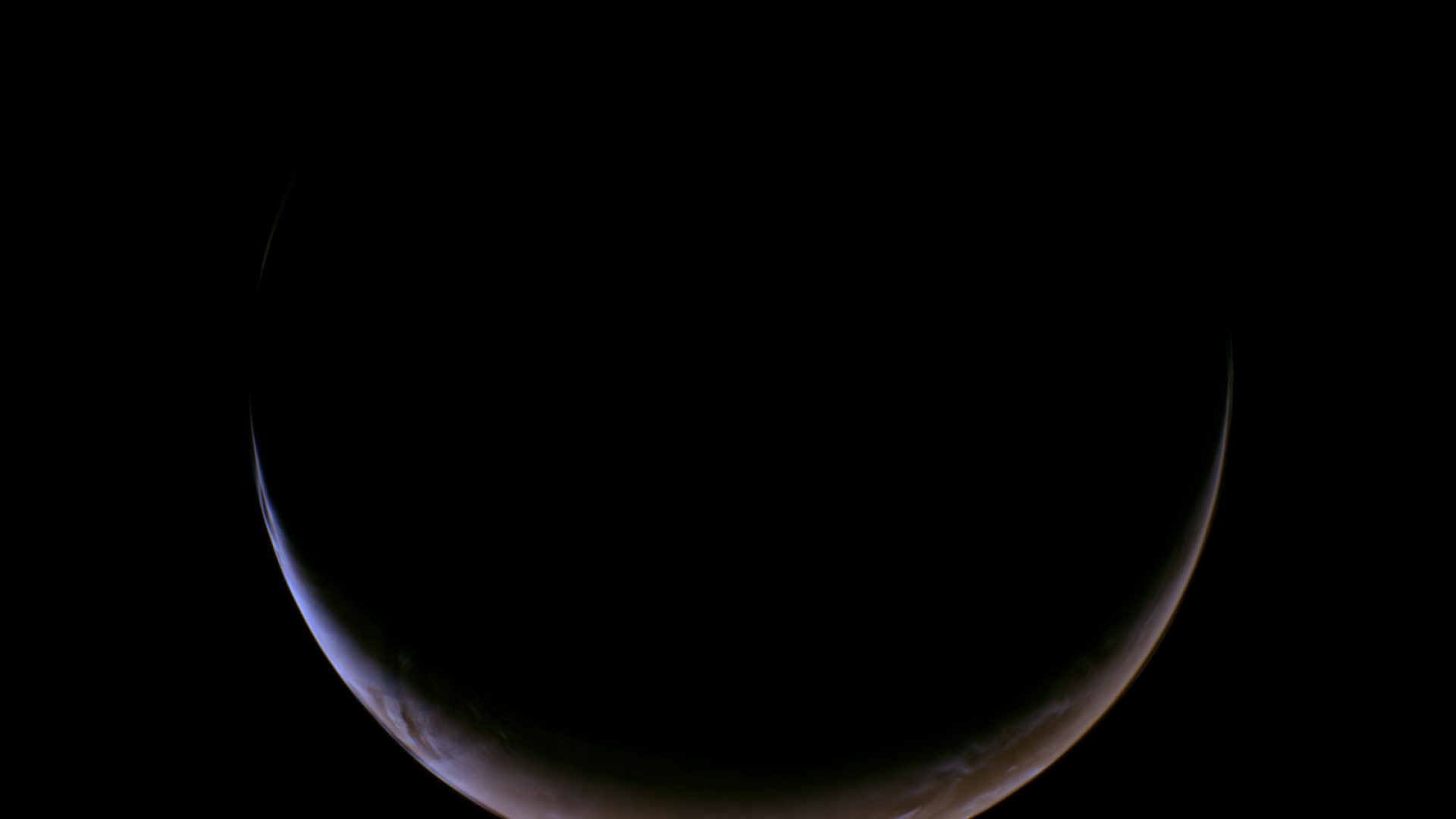 This view of a crescent Mars was captured on May 15, 2026, at about 5:03 a.m. PDT by NASA’s Psy...