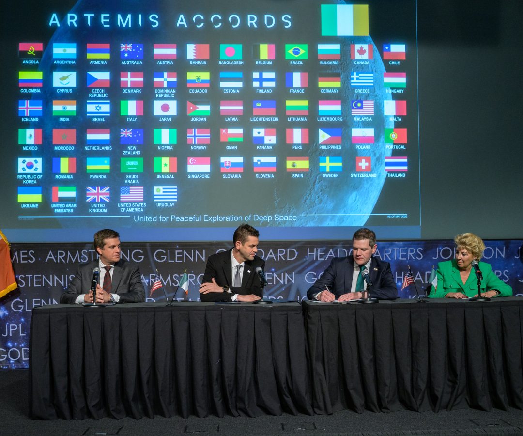 Ireland signed the Artemis Accords Monday during a signing ceremony hosted by NASA, becoming the ...