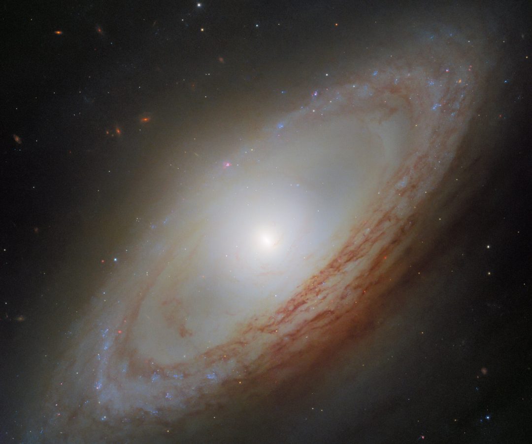 A galaxy spinning out of sync