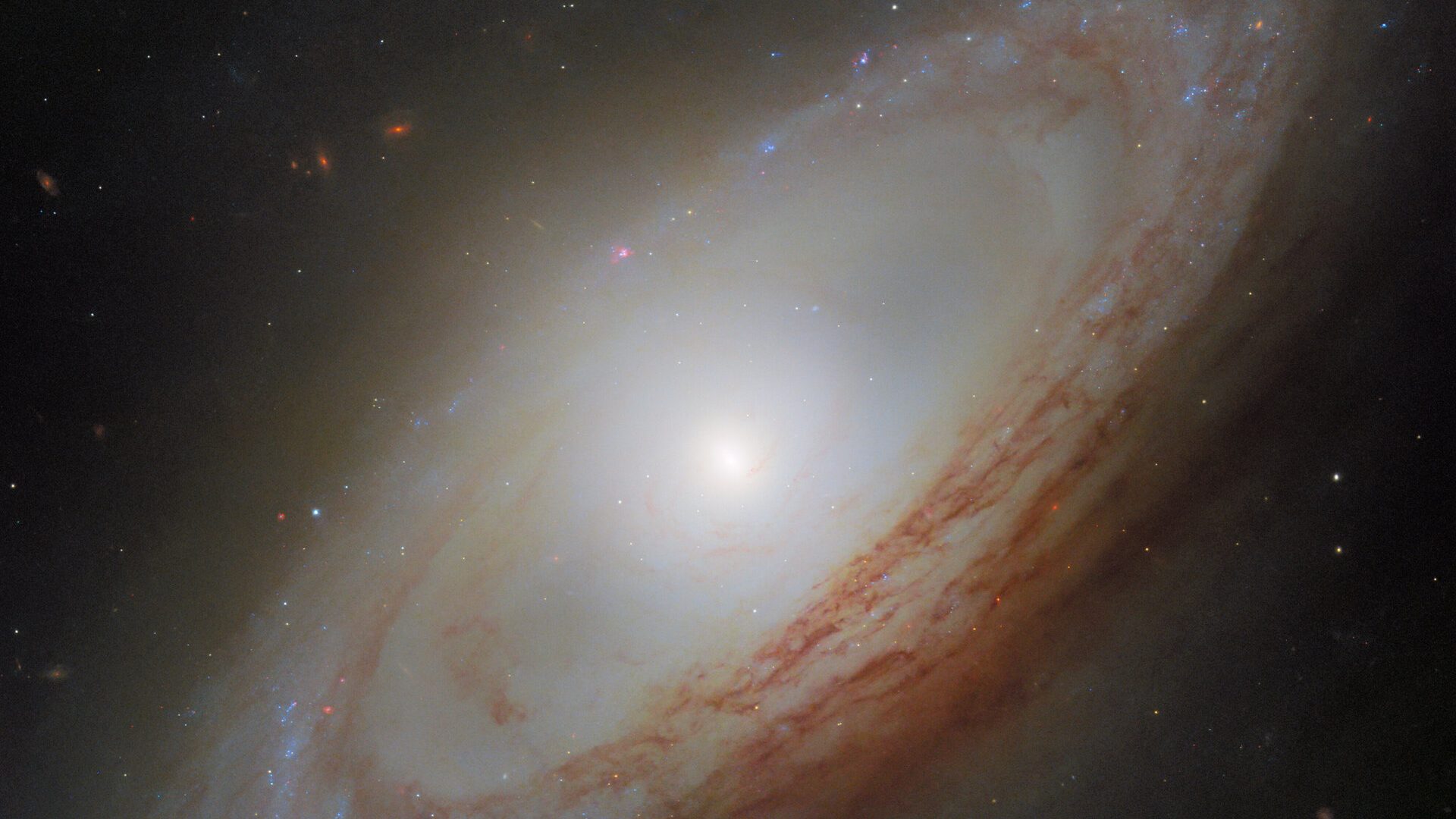 A galaxy spinning out of sync