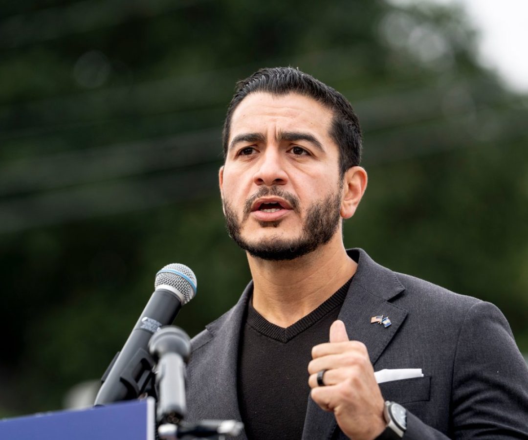 Michigan Democratic Senate candidate Abdul El-Sayed speaks during a press conference on September...