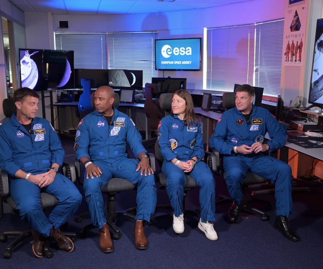 Artemis II crew at ESTEC