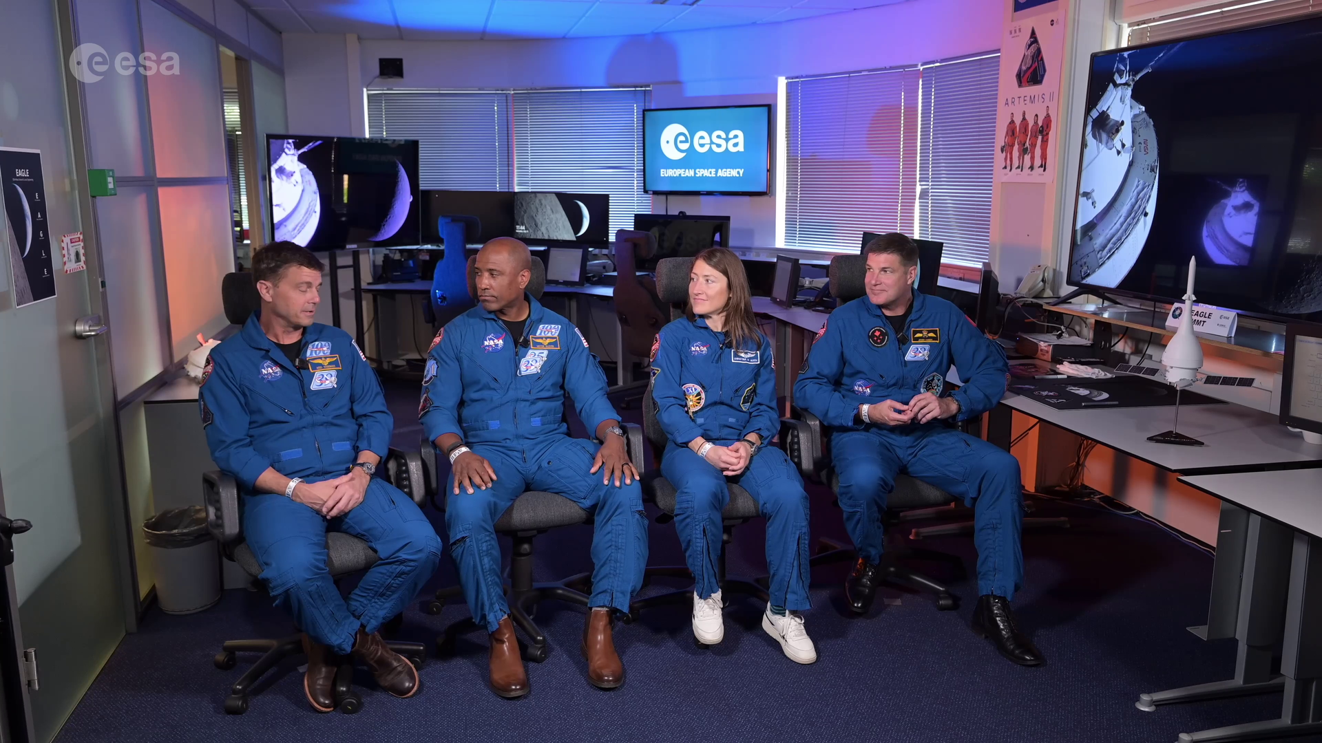 Artemis II crew at ESTEC