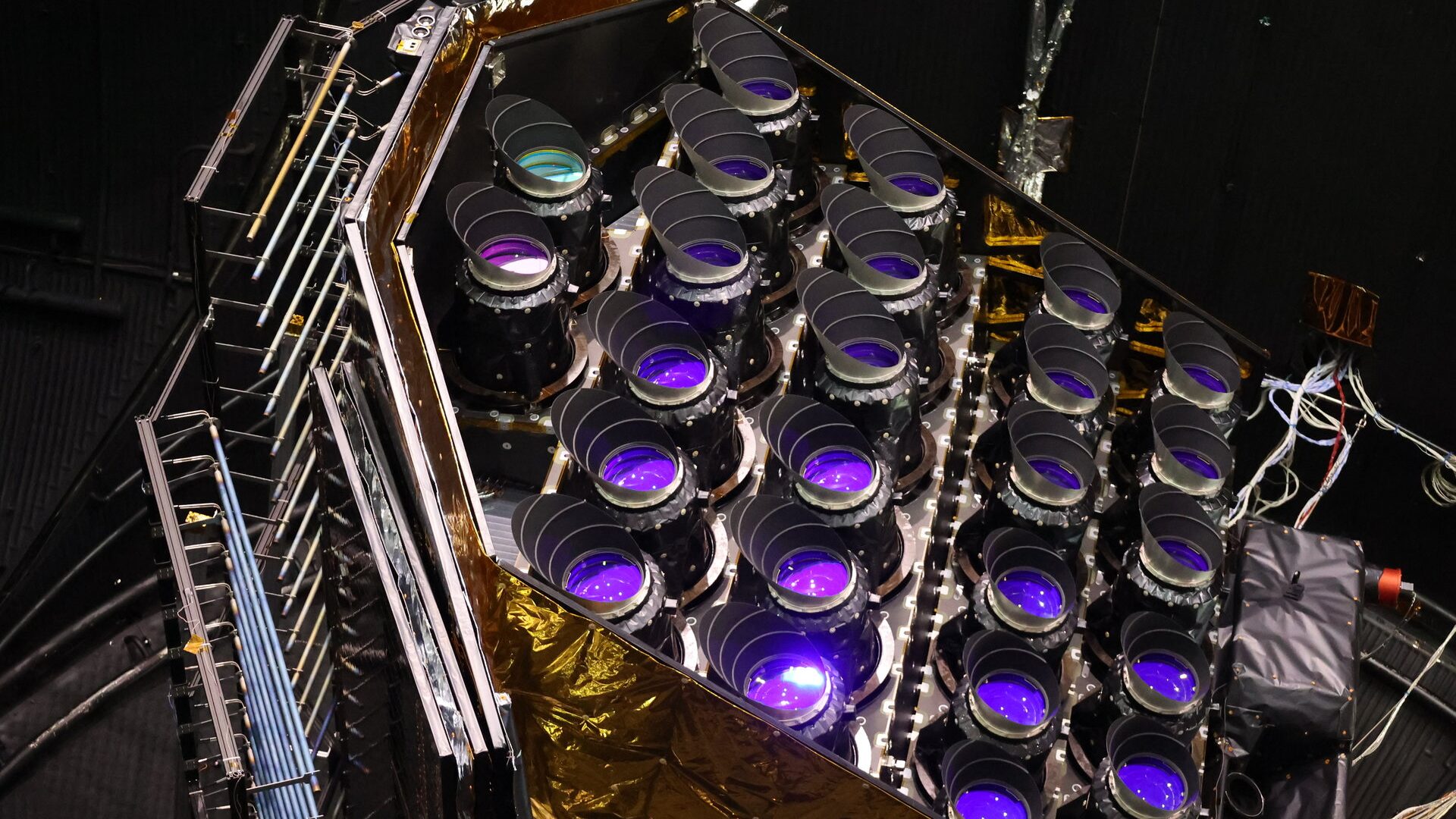 Close-up of Plato’s cameras