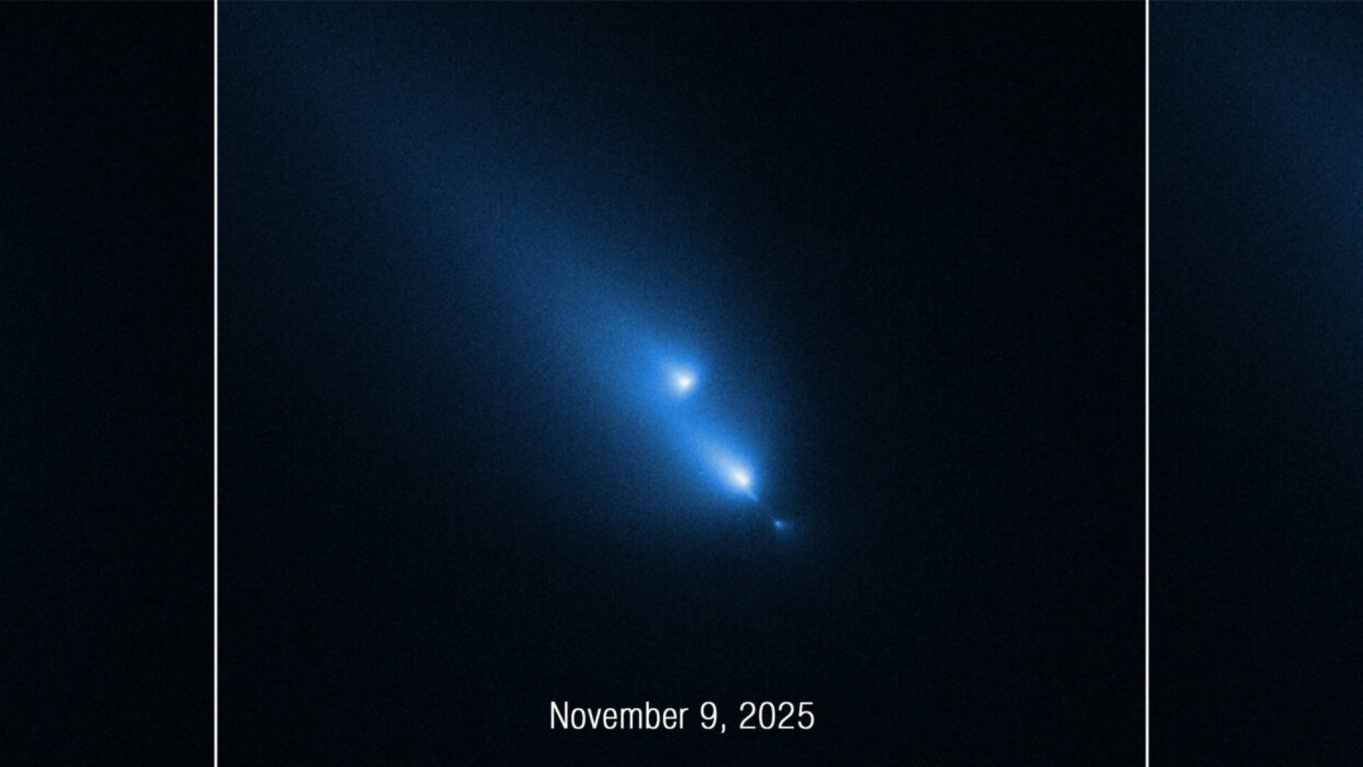 Hubble unexpectedly catches comet breaking up