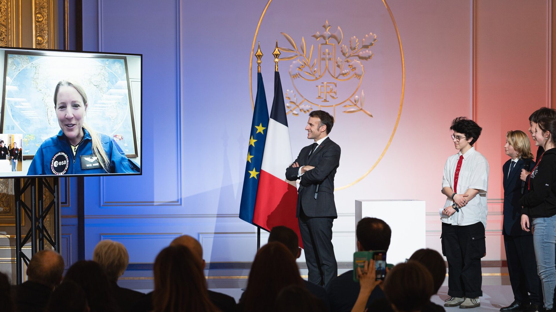 A presidential greeting ahead of Sophie Adenot's first spaceflight