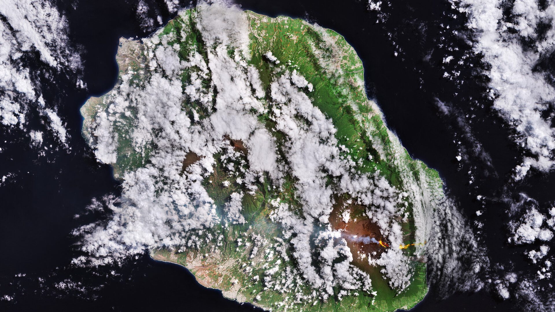 Earth from Space: Lava flow on Réunion Island