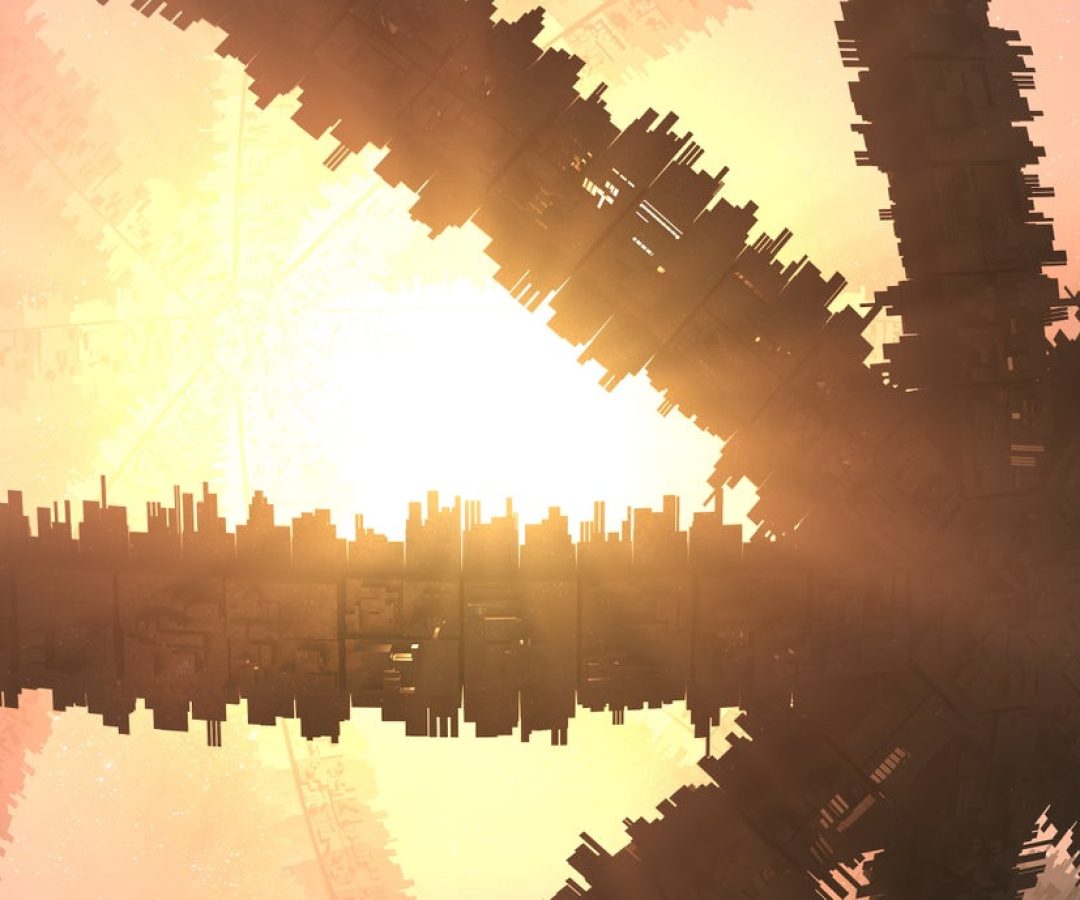 This artist’s concept shows a hypothetical light-harvesting megastructure built around a star. ...