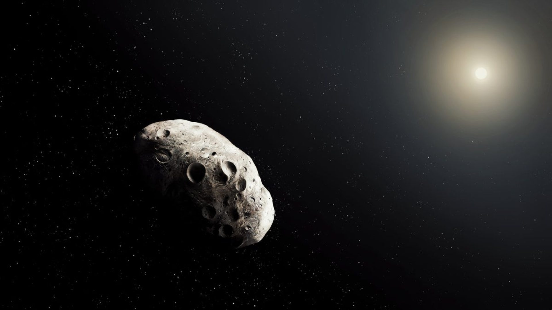 An artist’s rendition of an asteroid in deep space. Nazarii Neshcherenskyi/Getty Images
