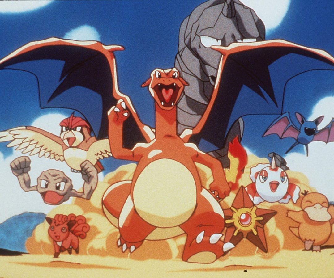 Several Pokémon from the first game and anime series, including (left to right) Vulpix, Geodude,...
