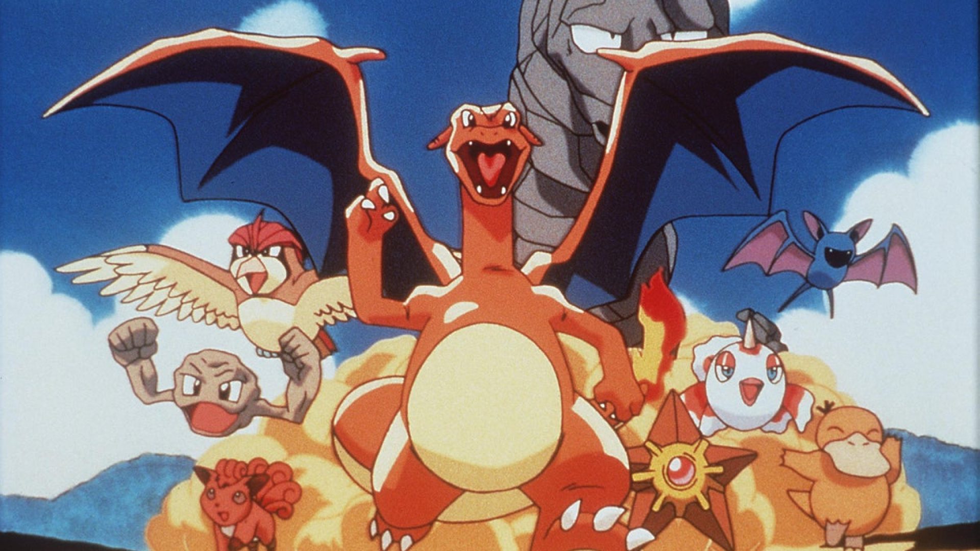 Several Pokémon from the first game and anime series, including (left to right) Vulpix, Geodude,...