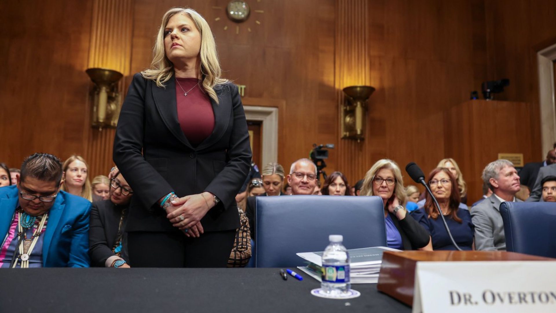 Heidi Overton arrives for her Senate confirmation on September 24, 2026, at the U.S. Capitol in W...