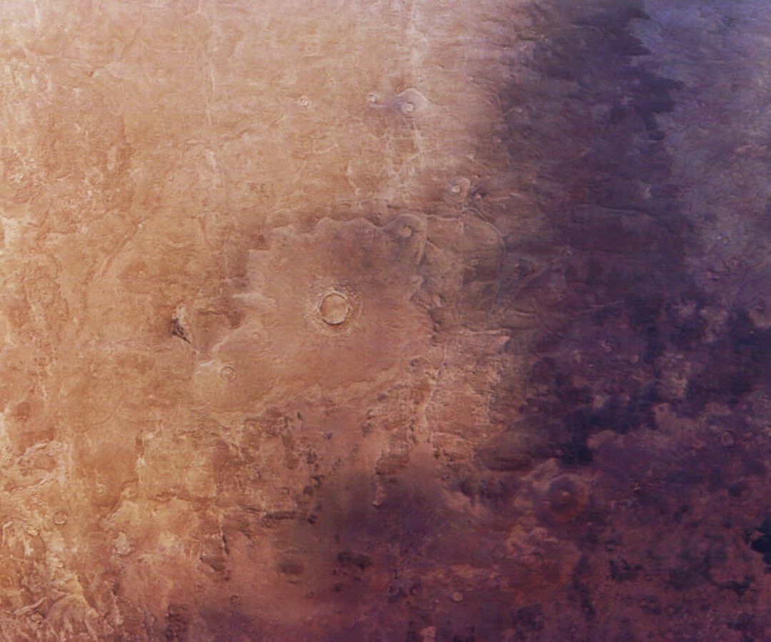 Ash creeps across Mars