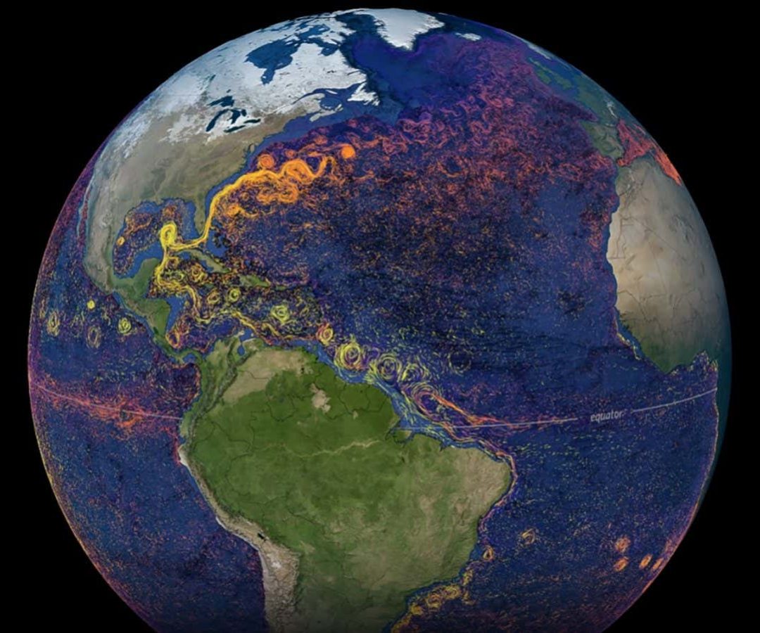 Visualisation showing the western boundary currents that form part of the Atlantic Meridional Ove...