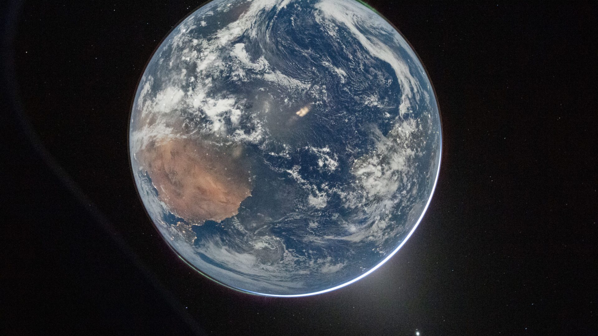 A view of Earth taken by NASA astronaut and Artemis II Commander Reid Wiseman from the Orion spac...