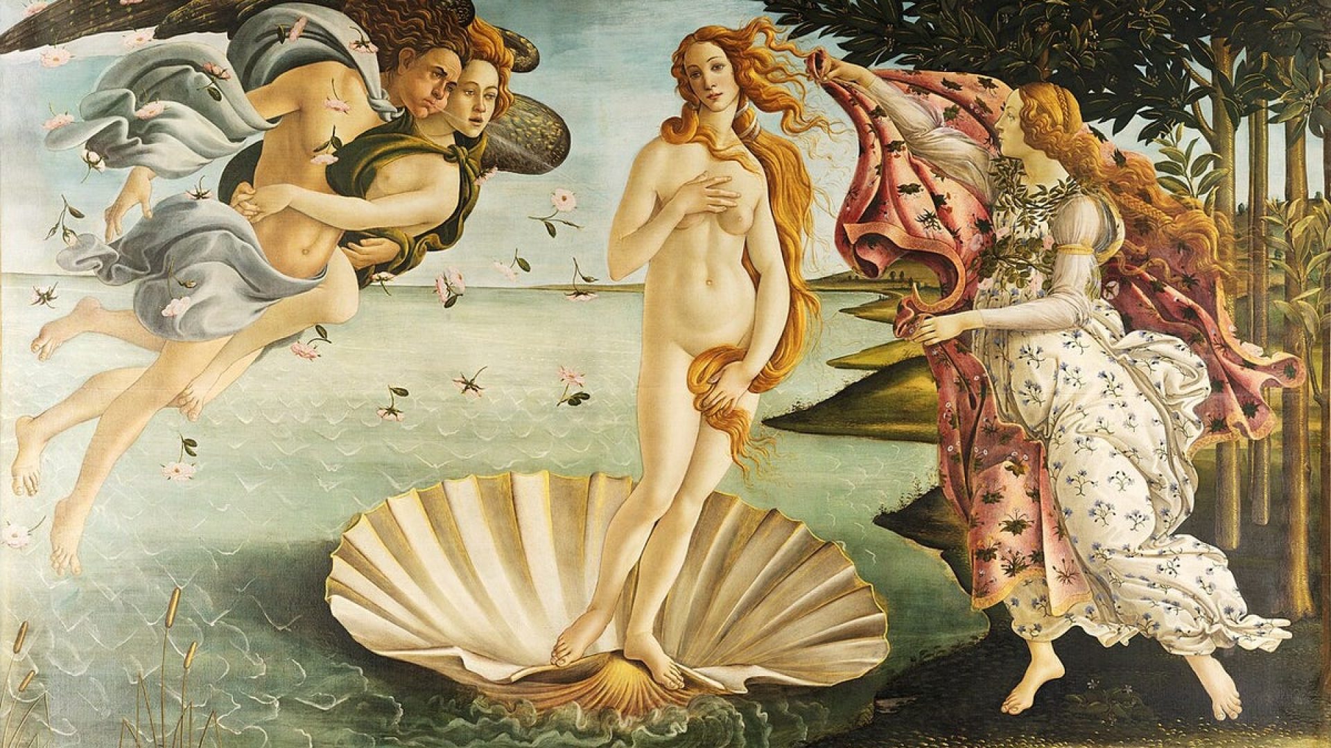The Birth of Venus (Botticelli – c. 1484–1486) Public Domain via Wikimedia Commons