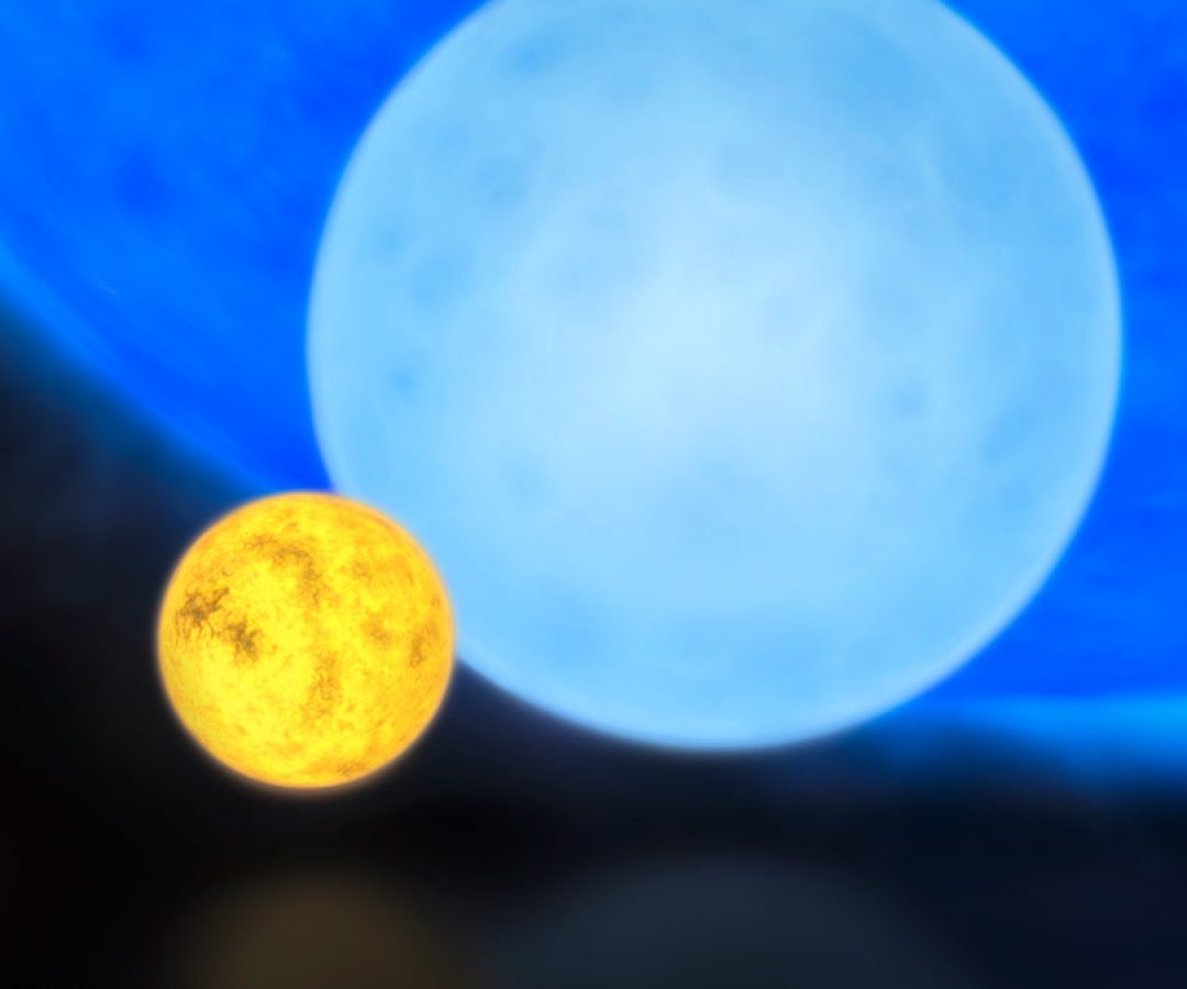 This artist’s concept shows the relative sizes of various stars, from the smallest “red dwarf...