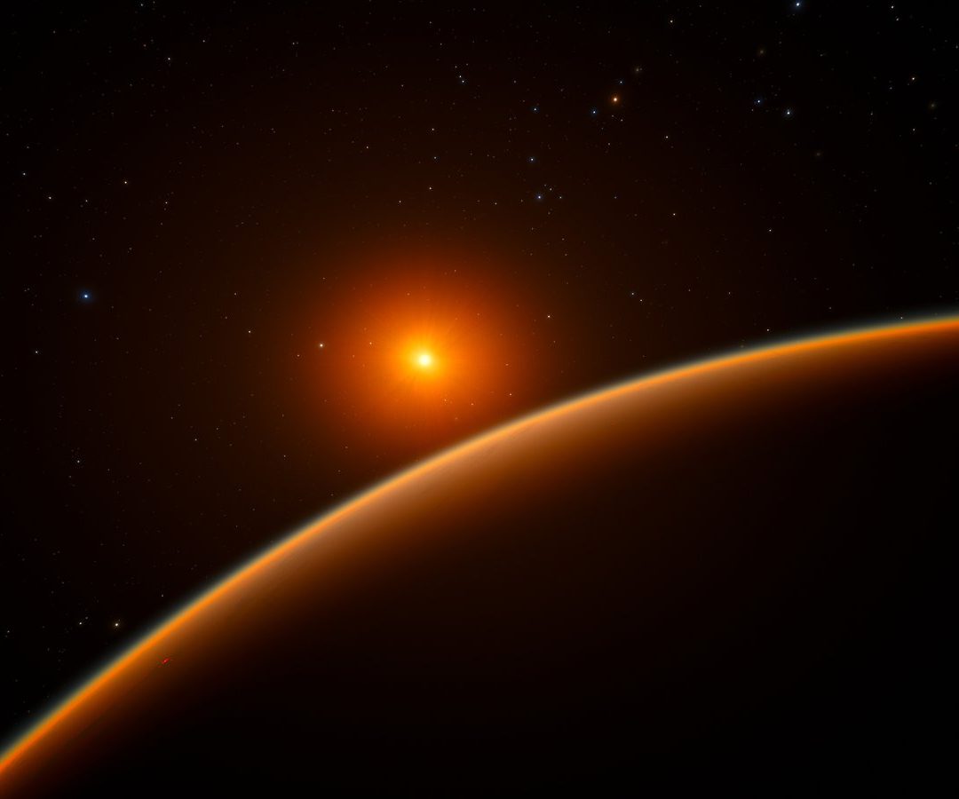 LHS 1140b, seen here alongside its red dwarf star in an artist’s concept, is an exoplanet some ...