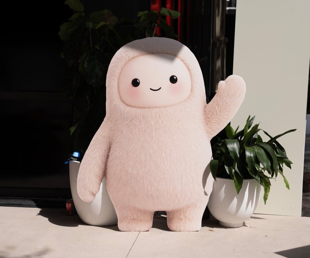 Jolly, the mascot for Meta's Muse AI agent, greets visitors at Meta Connect in September. Muse an...