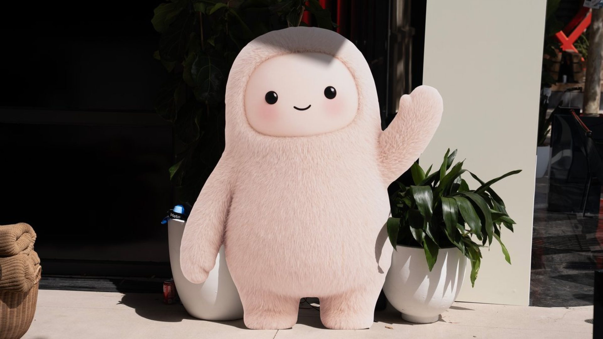 Jolly, the mascot for Meta's Muse AI agent, greets visitors at Meta Connect in September. Muse an...