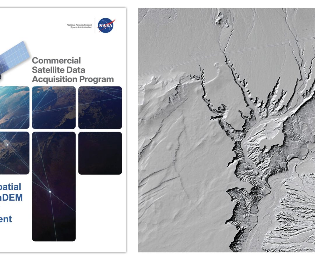 At left, the cover of the rogram recently released Polar Geospatial Center EarthDEM Quality Asses...
