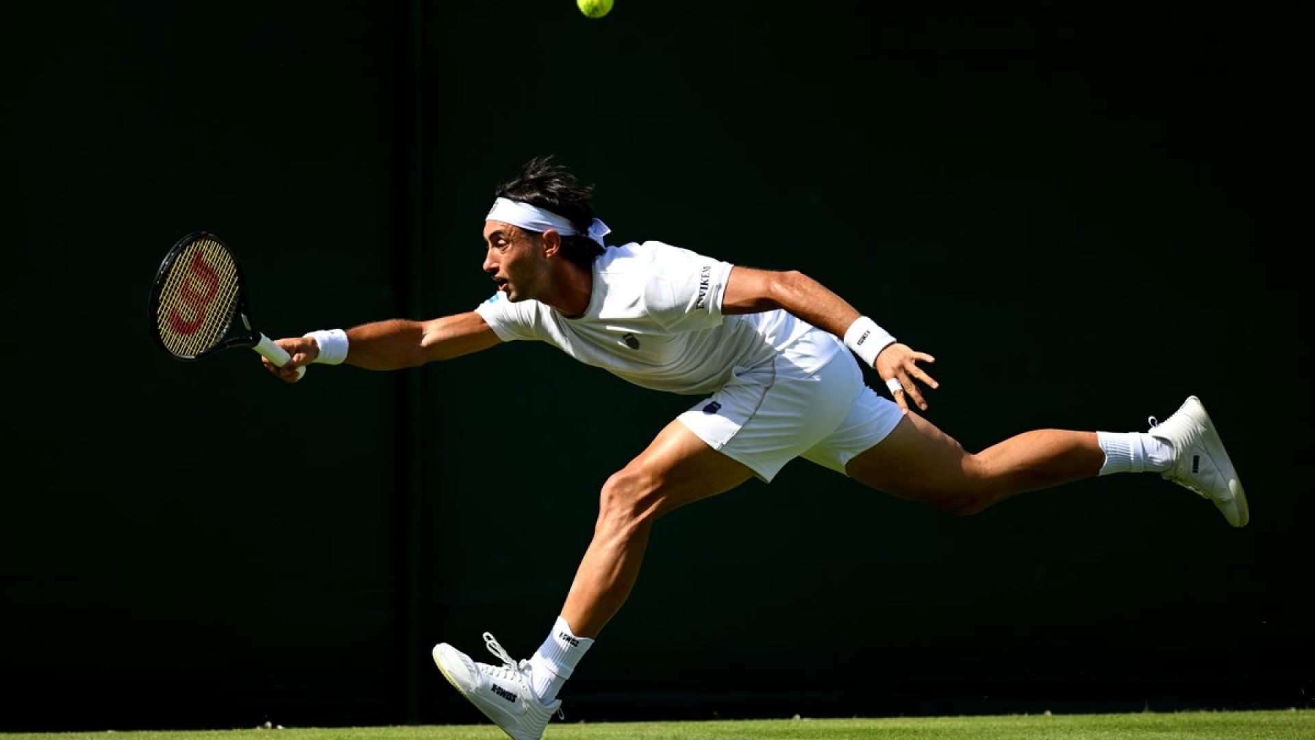 Thiago Agustin Tirante of Argentina plays a forehand against Fabian Marozsan of Hungary during th...
